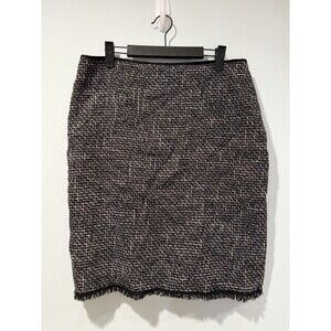 Tahari Tweed Wool Pencil Skirt Womens XL Textured Lined Career Academia Office
